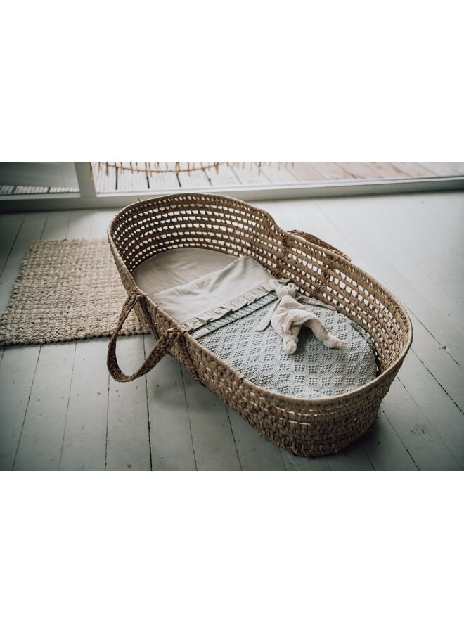 Koeka - Laken en hoeslaken set ruffle Faro - Warm white