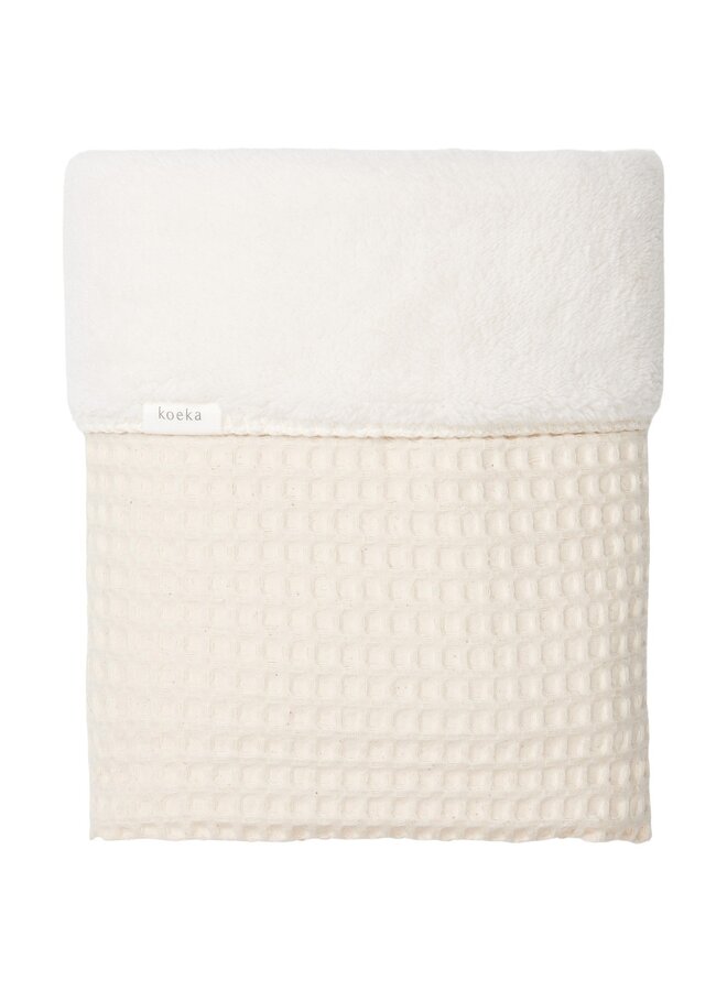 Koeka - Deken wafel/teddy Oslo - Natural/Pebble