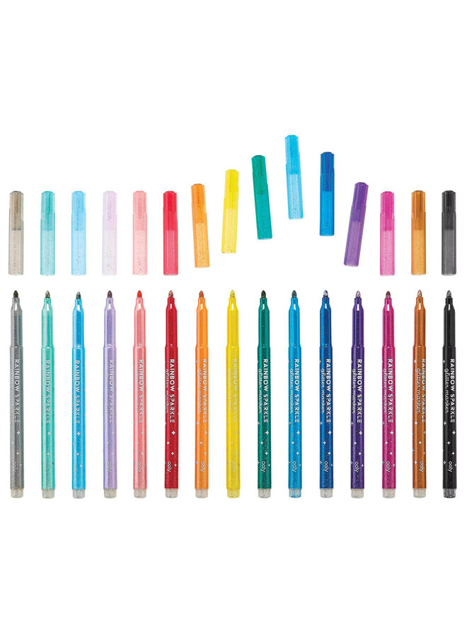 Ooly - 130-113 Rainbow Sparkle Glitter Markers