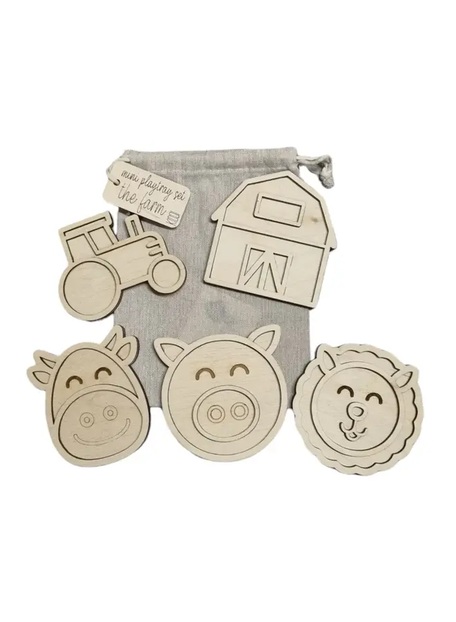Kiddi - Mini playtray set – Boerderij