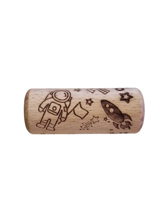 Kiddi - Houten roller klein – Ruimtevaart