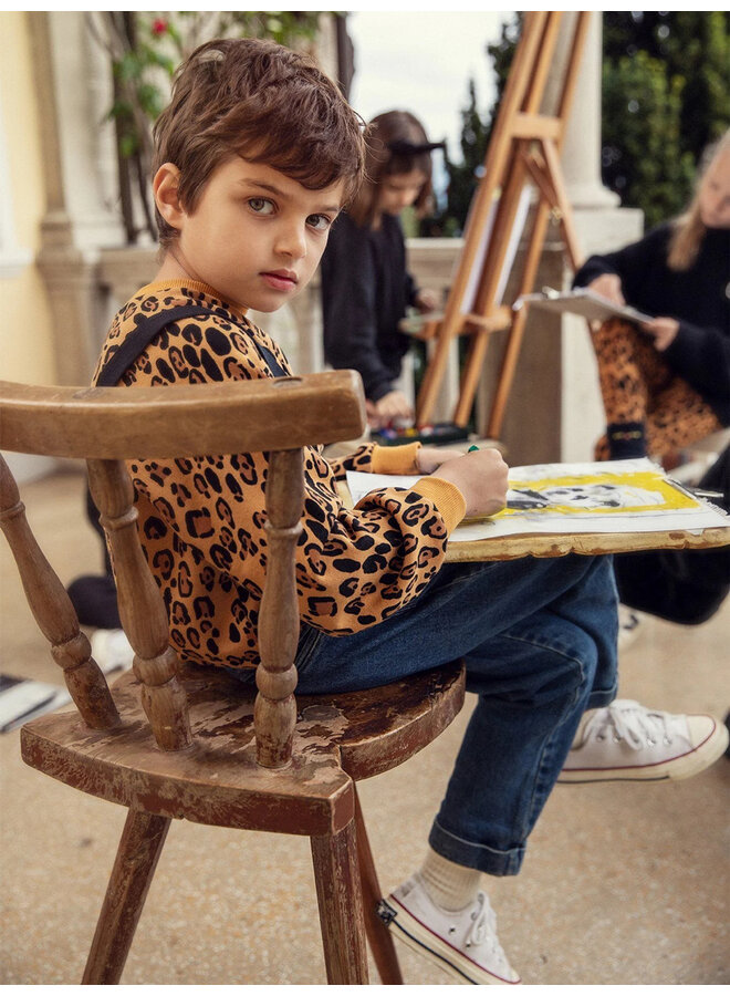 Mini Rodini - Basic leopard sweatshirt – Beige