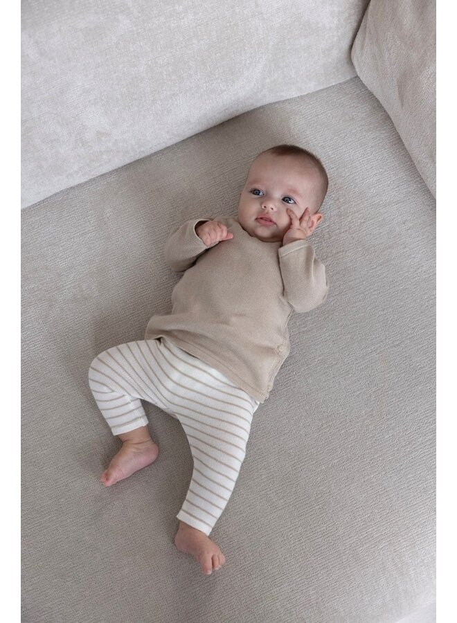 Feetje - Overslag sweater gebreid – Essential Knits – Taupe