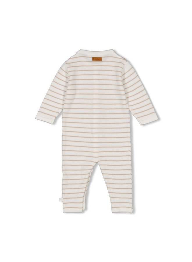 Feetje - Pak streep gebreid – Essential Knits – Taupe