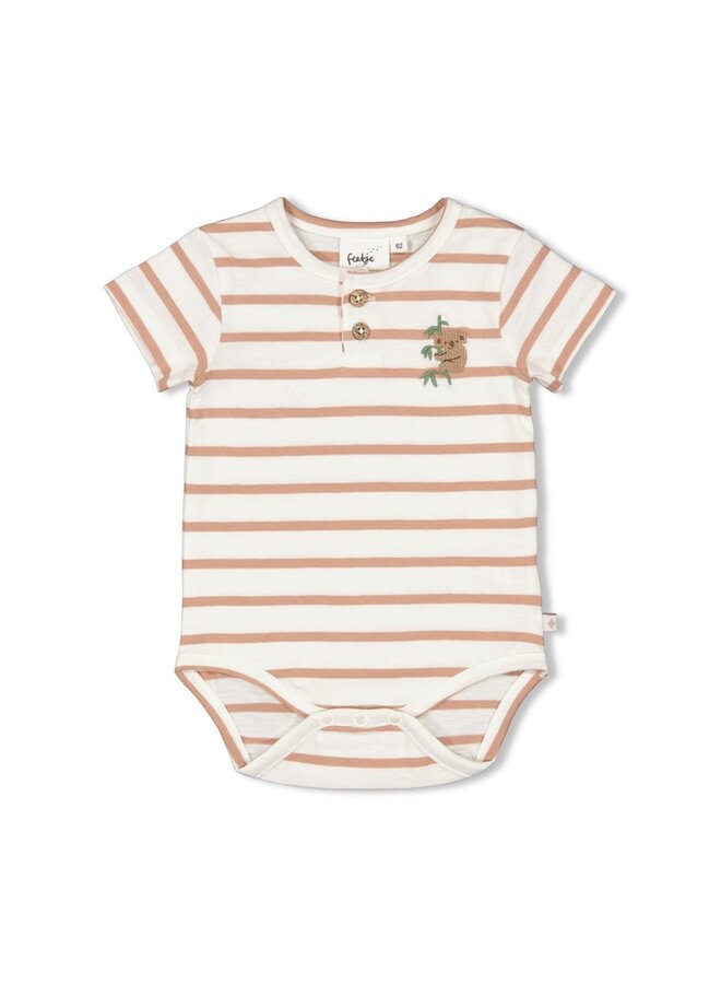 Romper streep korte mouw – The Chill Club – Offwhite