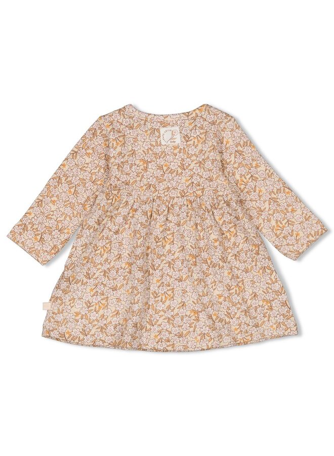 Feetje - Jurk AOP lange mouw – Flower Field – Creme