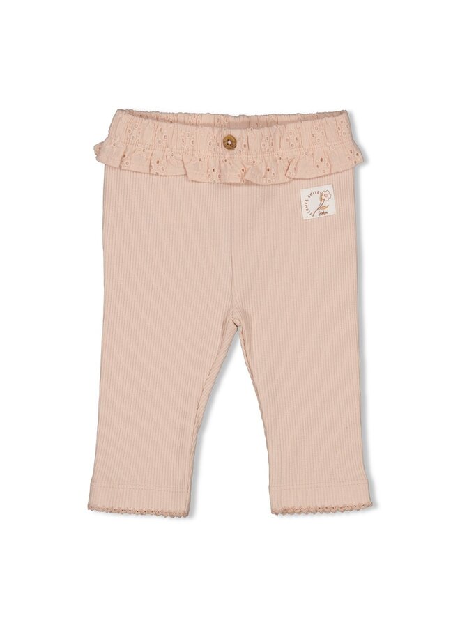 Feetje - Legging pointelle – Flower Field – Roze