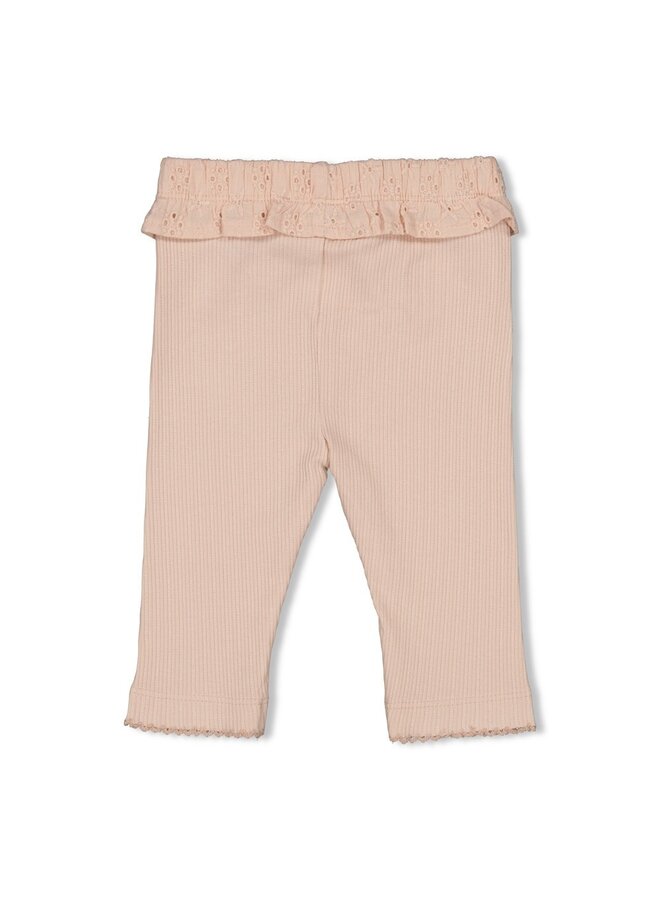 Feetje - Legging pointelle – Flower Field – Roze