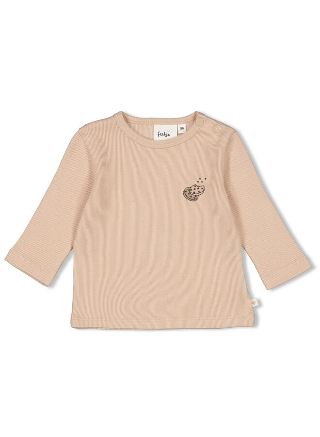 Longsleeve rib – Cute Cookie – Zand