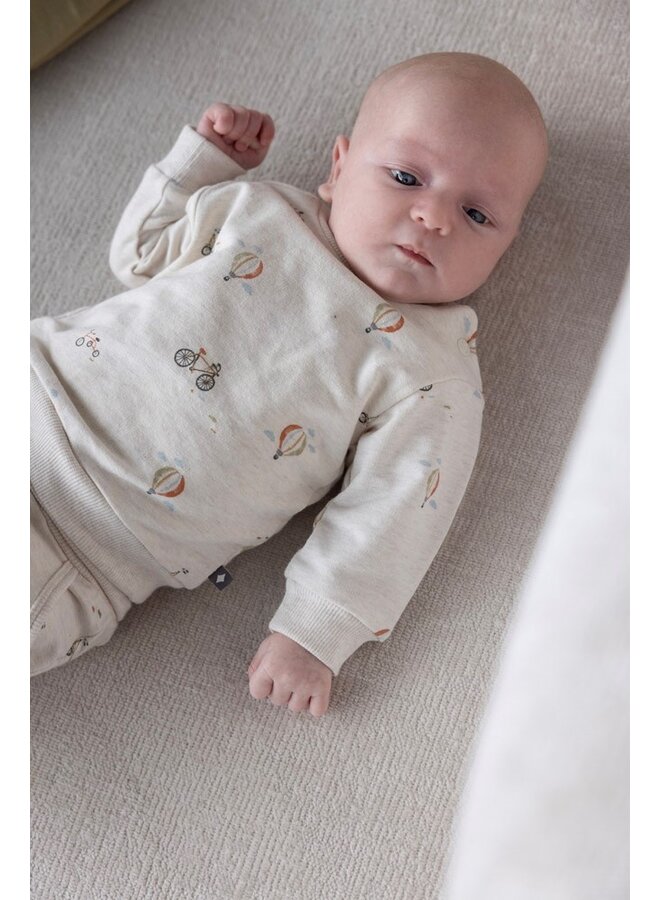 Feetje - Sweater AOP – Mini Adventurer – Offwhite melange