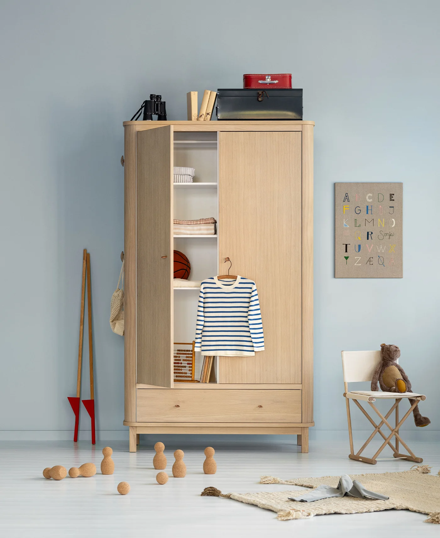 Oliver Furniture - Wardrobe 2 doors, oak