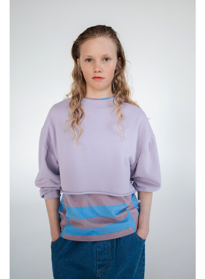 Repose AMS - Crop heart sweater – Lavender fog