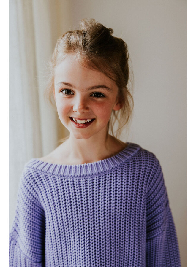 Yuki KIdswear - Chunky knitted sweater – Lavender