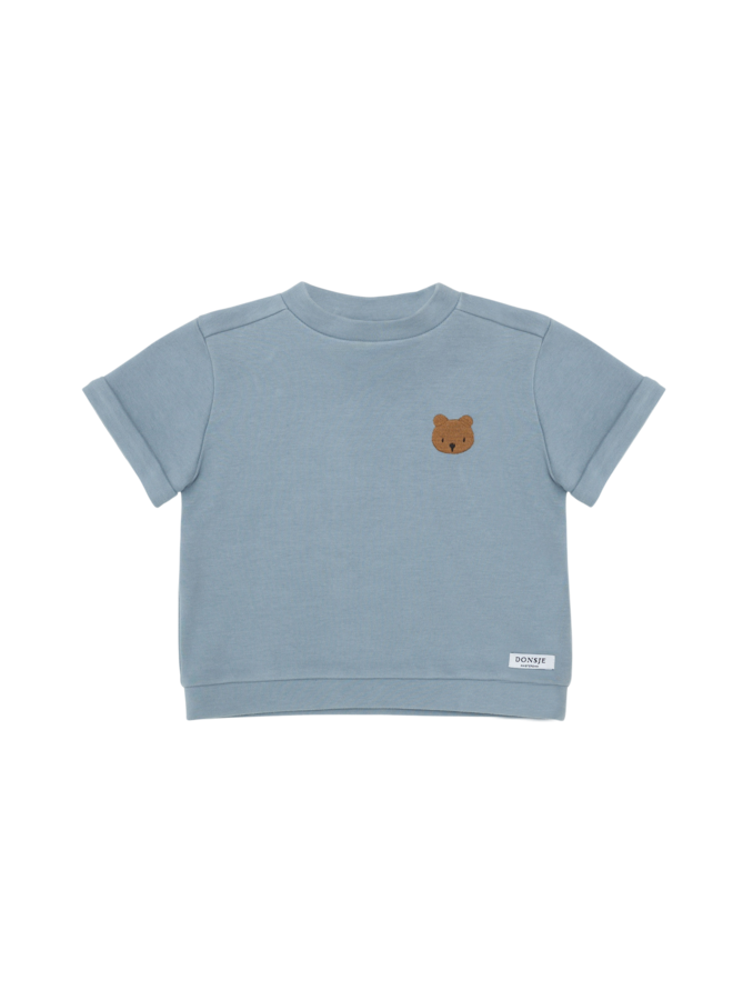 Donsje Amsterdam - Jarne bear t-shirt - Foggy blue