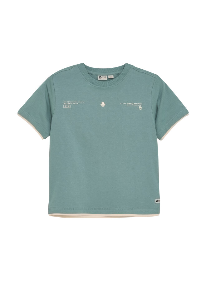 Daily7 - T-shirt double layer - Ocean green