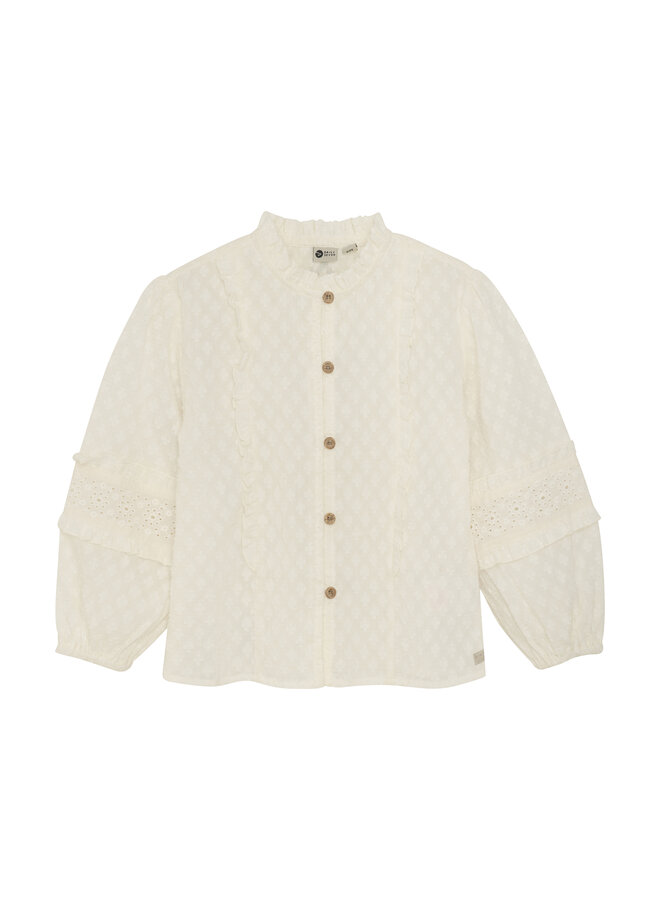 Shirt longsleeve ruffle - Cloud