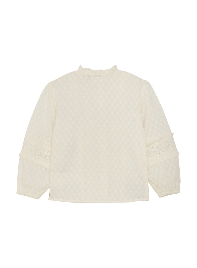 Daily7 - Shirt longsleeve ruffle - Cloud