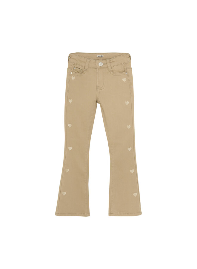 2400 Flared fit jeans - Latte sand