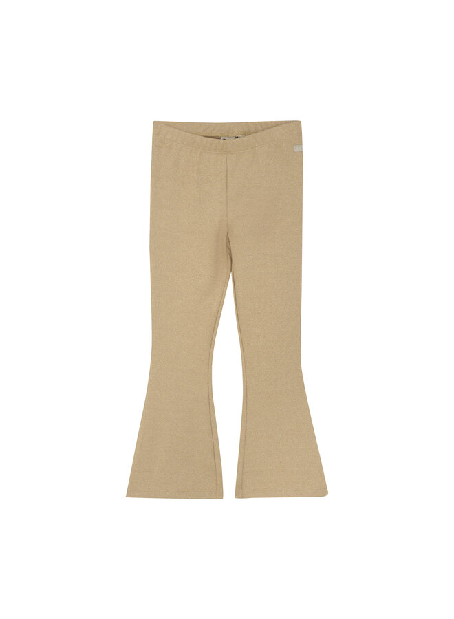 Daily7 - Flared glitter pants - Latte sand