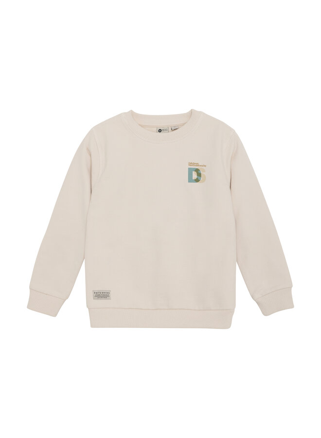 Daily7 - Sweater backprint DS - Sandshell