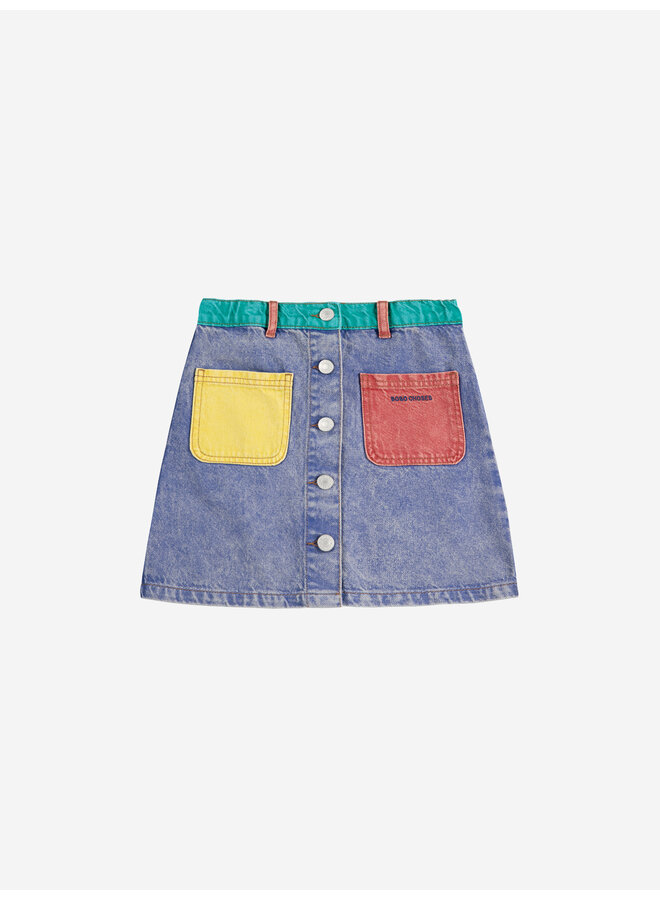 Bobo Choses - Color block denim skirt – Multicolor