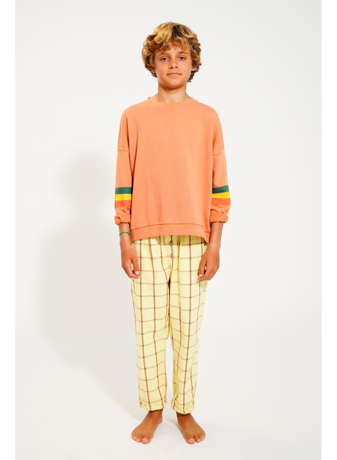 Piupiuchick - Sweatshirt - Peach w/ multicolor stripes