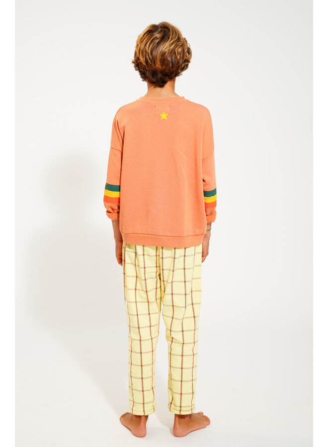 Piupiuchick - Sweatshirt - Peach w/ multicolor stripes