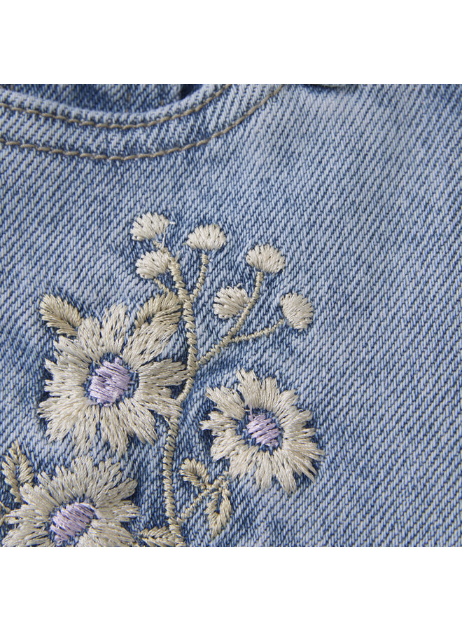 Daily7 - 2400 Flared embroderie jeans - Medium blue