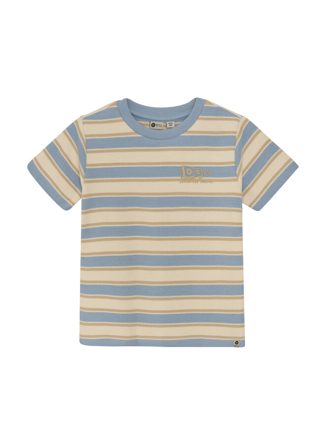 Daily7 - T-shirt stripe - Ashley blue