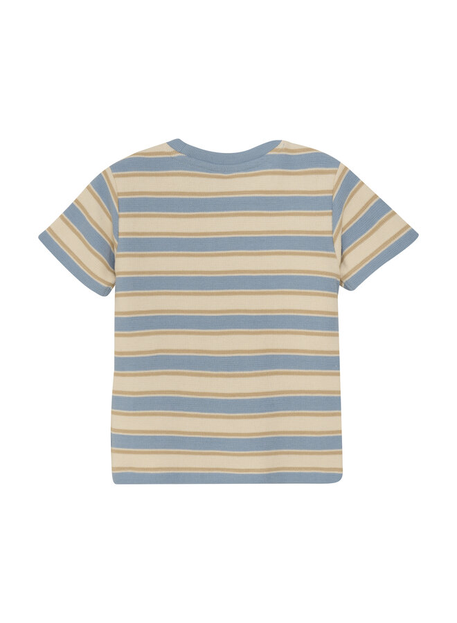 Daily7 - T-shirt stripe - Ashley blue