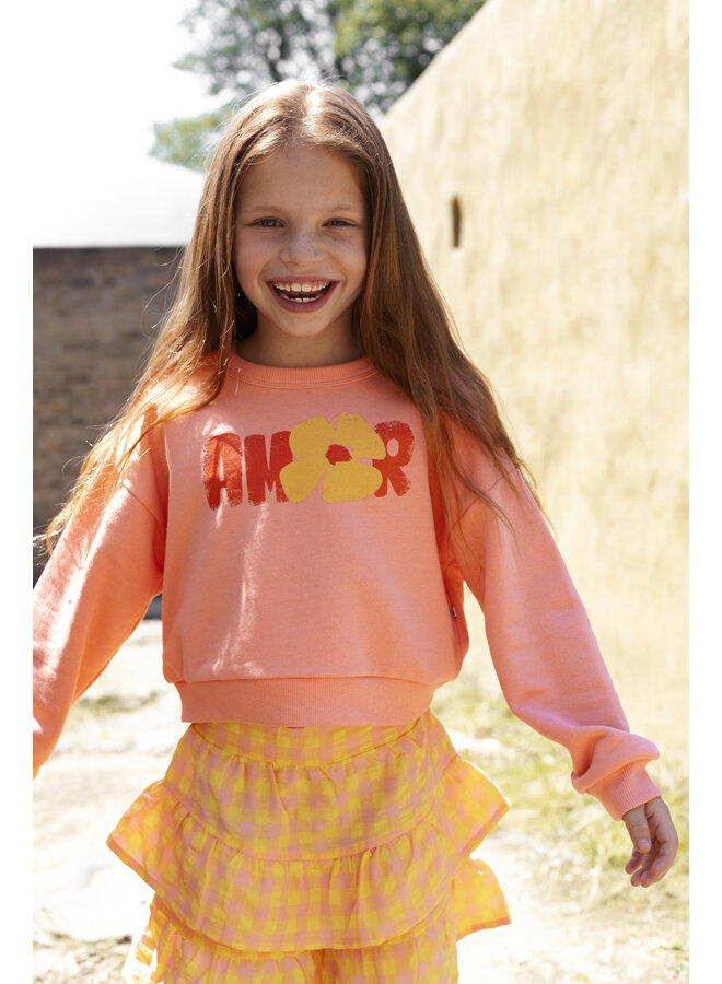 Ammehoela - Yara.01 sweater - Peach amber
