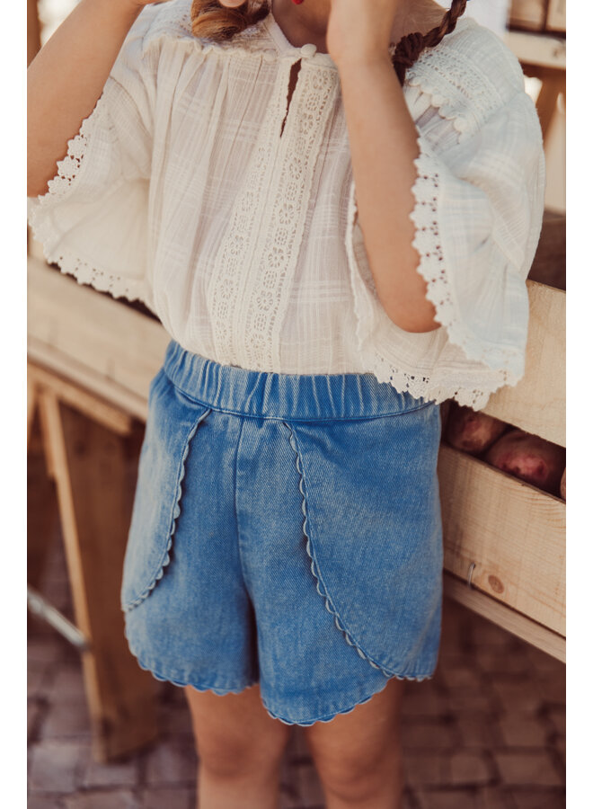Louise Misha - Blouse Feliza - Snow ostuni checks