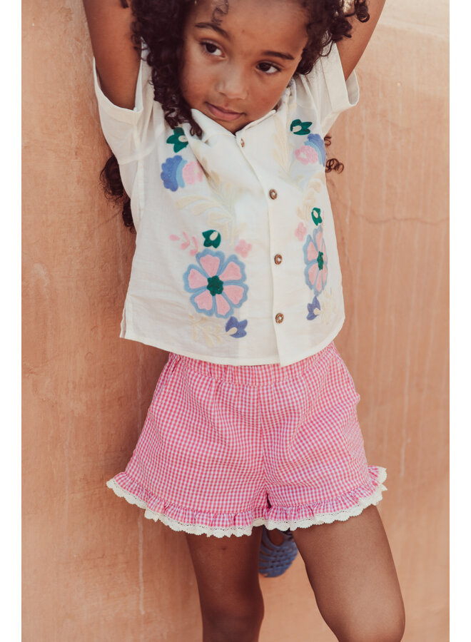 Louise Misha - Shorts Vallaloid - Pink fragola vichy