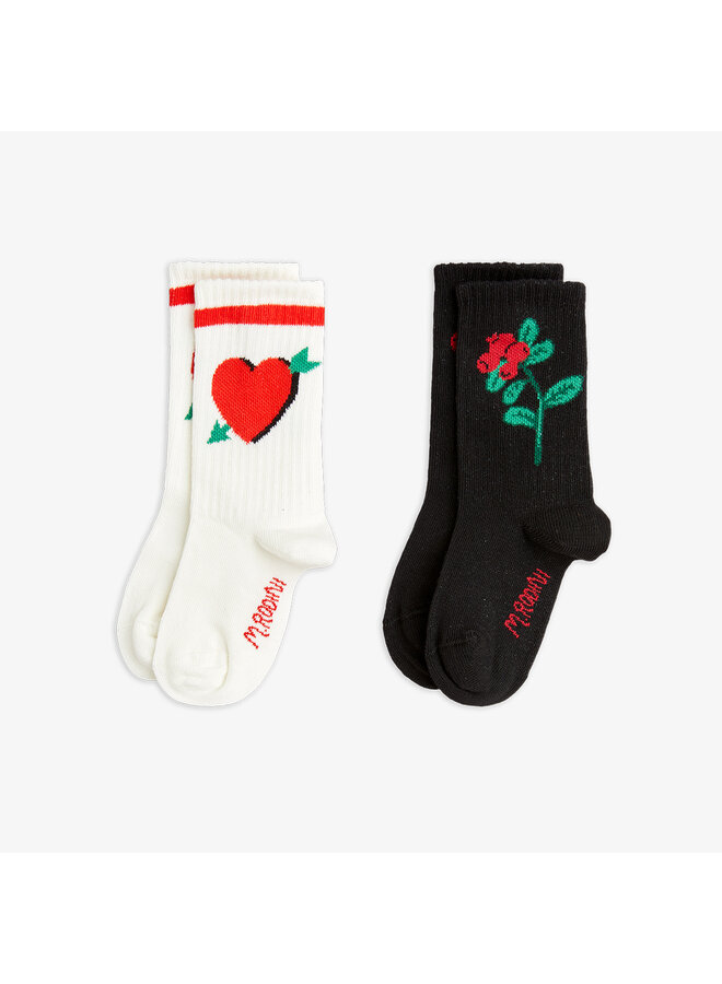 Arrowed heart 2-pack socks - Multi