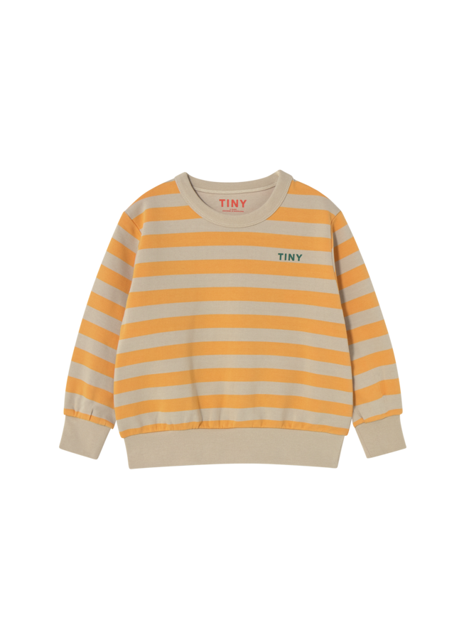 Tiny Cottons - Stripes sweatshirt - Orange/Dark vanilla