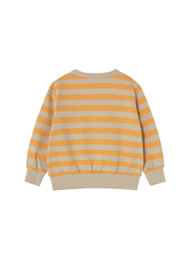 Tiny Cottons - Stripes sweatshirt - Orange/Dark vanilla