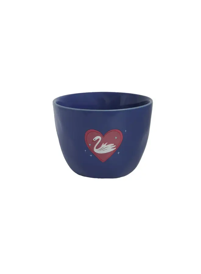 Large night blue cup - Swan