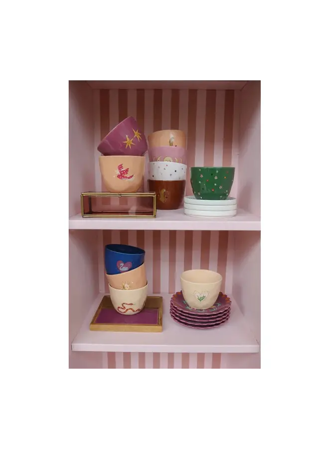 Large night blue cup - Swan