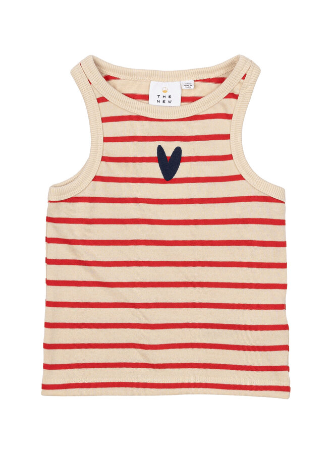 The New - Nil short top - Poppy red striped