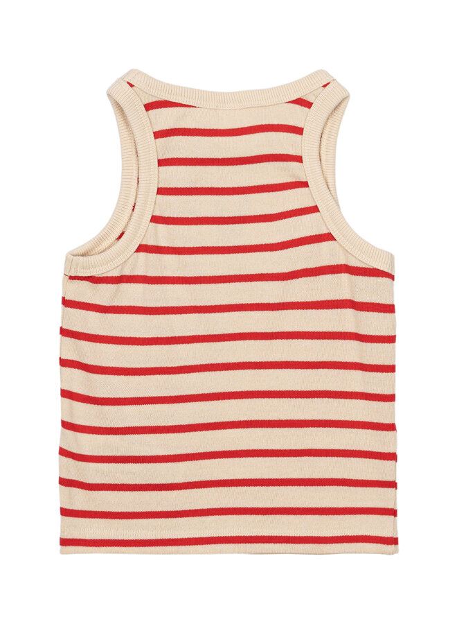 The New - Nil short top - Poppy red striped