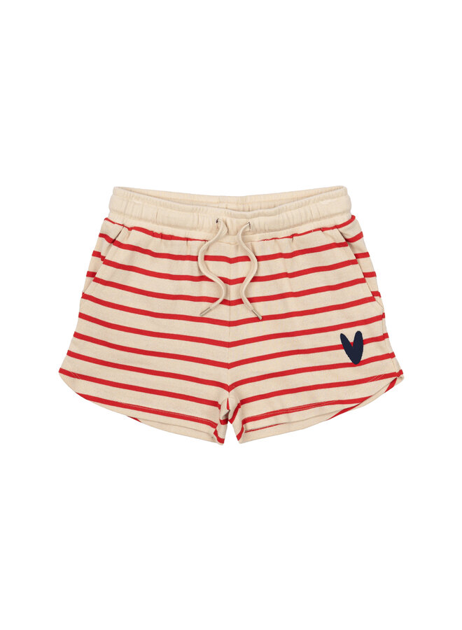The New - Nil shorts - Poppy red striped