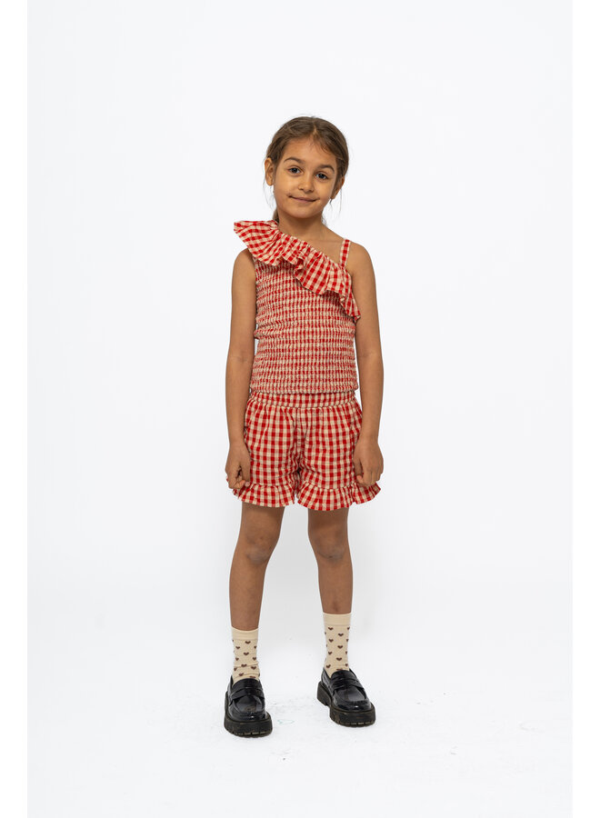 The New - Nally shorts - Poppy red check