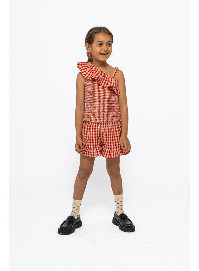 The New - Nally shorts - Poppy red check