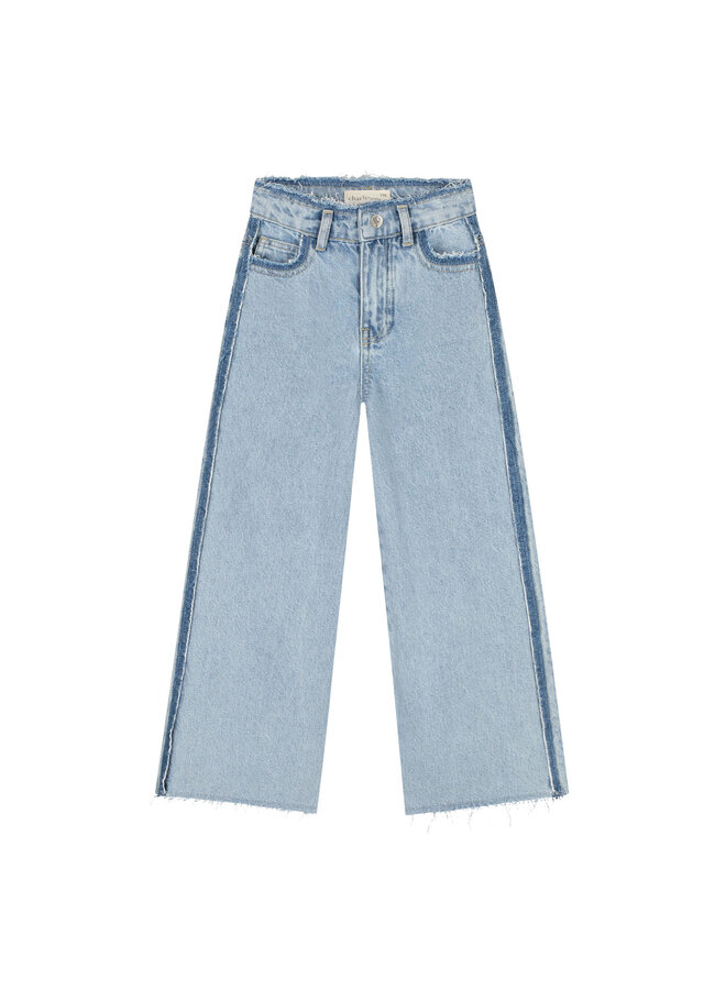 Charlie Petite - Isae contrast jeans – Light snow wash