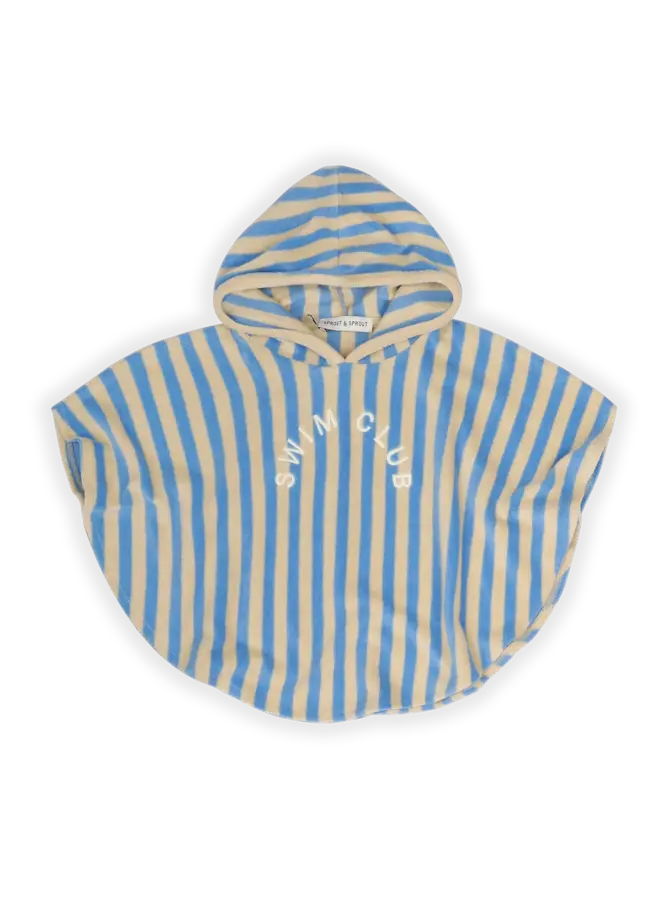 Sproet & Sprout - Terry poncho stripes - Sesame