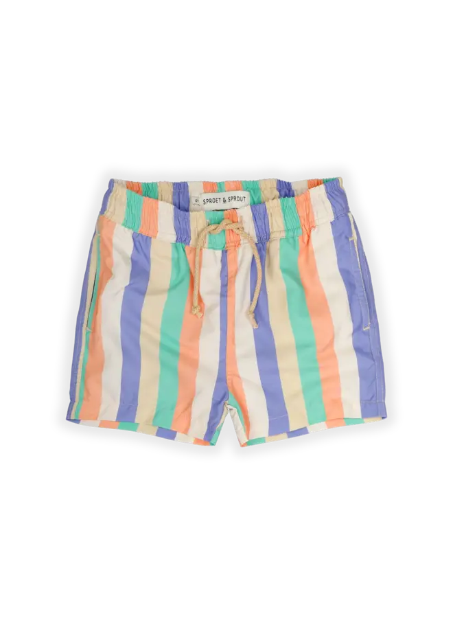 Sproet & Sprout - Swim shorts multi colour stripes - Nectarine