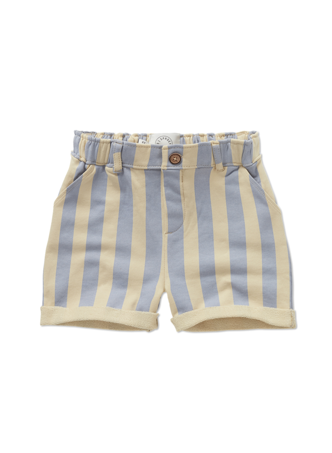Sproet & Sprout - Sweat chino shorts stripes - Sesame