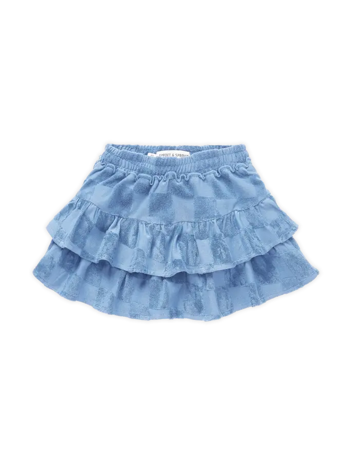 Sproet & Sprout - Skirt terry blocks - Breezy blue