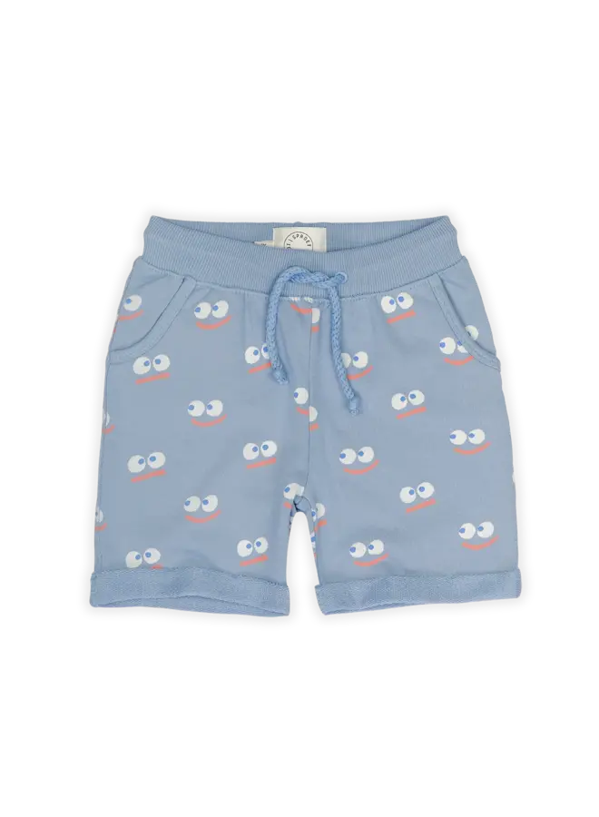 Shorts smiley print - Misty blue