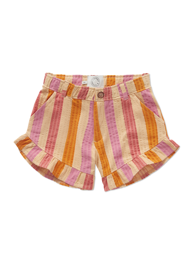 Sproet & Sprout - Ruffle shorts stripes - Nectarine